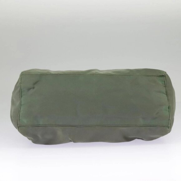 PRADA Hand Bag Nylon 2way Green Gold Auth - Picture 5 of 15